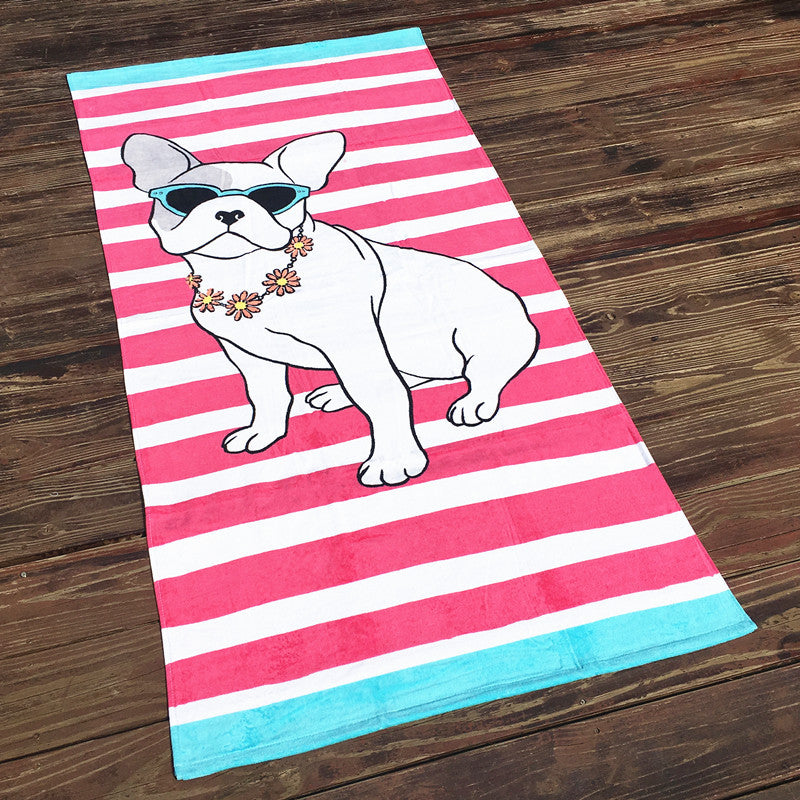 Kid Thick Bath Towel Cartoon Printing Large Cotton Beach Bath Pajamas