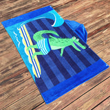 Kid Baby Pure Cotton Towel Poncho Gym Sports Hooded Mermaid Bathrobe Pajamas