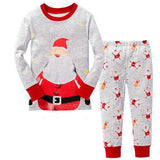 Boys Girls Christmas Long-sleeved Santa Claus Pajamas 2 Pcs Set