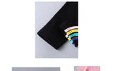 Kid Baby Girl Summer Rainbow Casual Suit 2 Pcs Sets