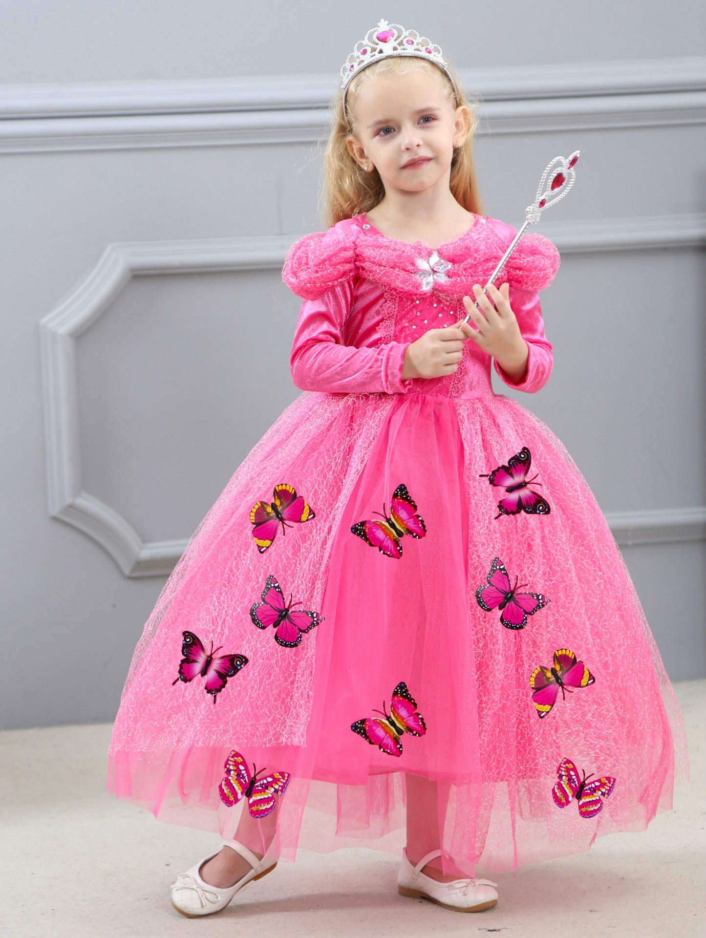 Kid Girl Christmas Cinderella Princess Dress