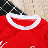 Kids Spring Autumn Christmas Long Sleeve Stripe Pajamas 2 Pcs