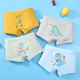 Kid Boys Underwear Cartoon Shorts Panties Stripes Teenagers Cotton 4 Pack/Lot