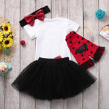 Baby Girls Clothes Sets Skirt Same Hair Band  Leg Socks Sets 4Pcs - honeylives