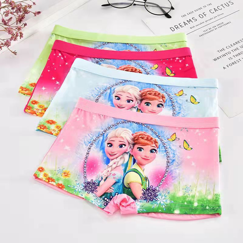 Kids Girls Cartoon Cute Teen Underwear Shorts 4Pieces/lot