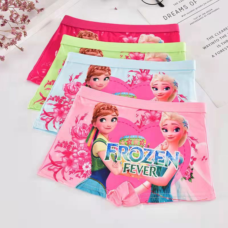 Kids Girls Cartoon Cute Teen Underwear Shorts 4Pieces/lot
