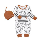 Baby Boy Girl Striped Drawstring Cute 2 Pcs Sets