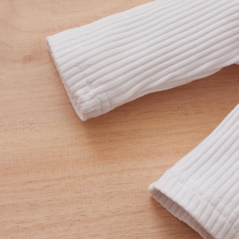 Baby Girls Solid Color Knitted Top Red Bow Sets 3 Pcs