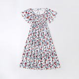 Family Matching Mother-daughter Parent-child Flower Dresses