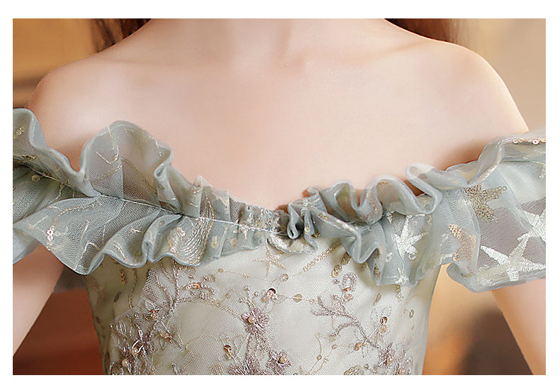 Kid Baby Girl Princess One-shouldered Wedding Host Piano Dresses