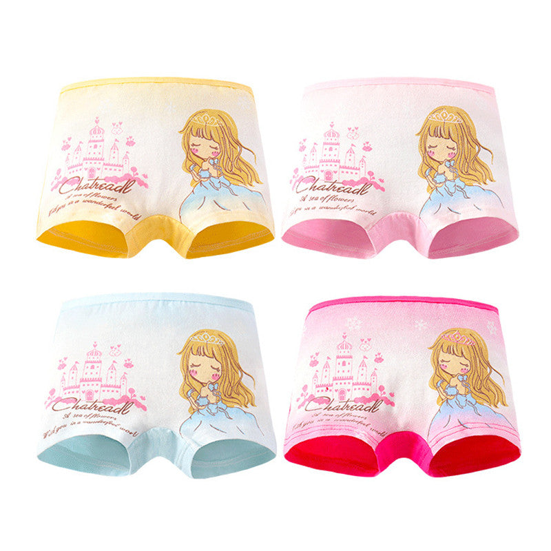 Kid Baby Girls Cotton Underwear Boxer Shorts 4 Piece/Lot