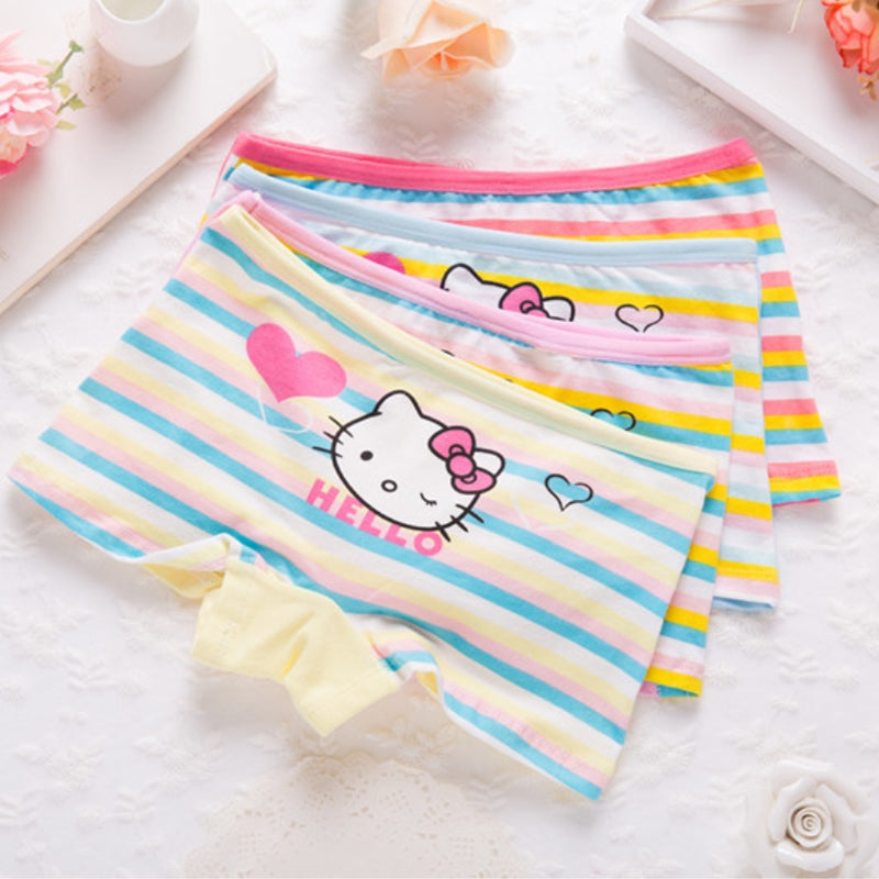 Baby Kid Girls Cotton Short Briefs Infant Underwear 4 Pieces/Lot