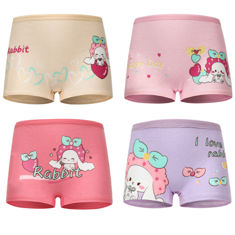 Baby Kid Girls Cotton Short Briefs Infant Underwear 4 Pieces/Lot