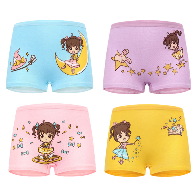 Baby Kid Girls Cotton Short Briefs Infant Underwear 4 Pieces/Lot