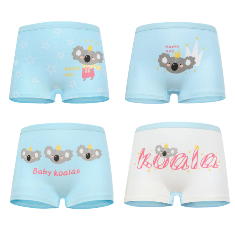 Baby Kid Girls Cotton Short Briefs Infant Underwear 4 Pieces/Lot