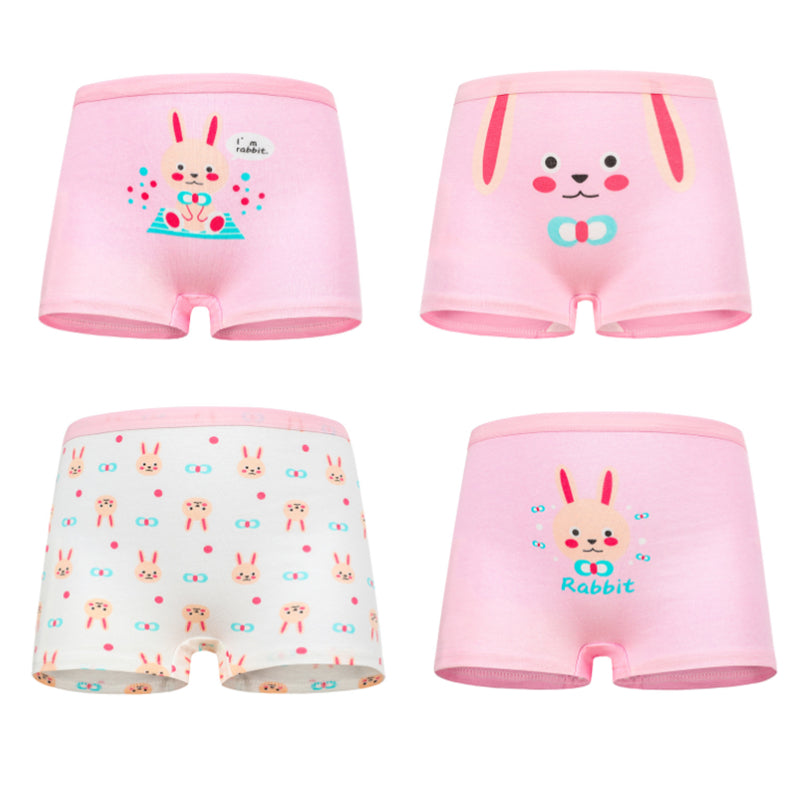 Baby Kid Girls Cotton Short Briefs Infant Underwear 4 Pieces/Lot
