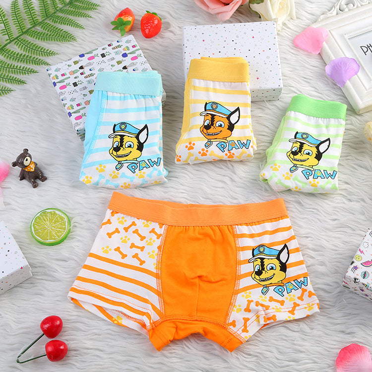 Kid Soft Cotton Boxers Underwear Shorts Cute Breathable 4 Pieces/Lot