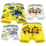 Kid Soft Cotton Boxers Underwear Shorts Cute Breathable 4 Pieces/Lot