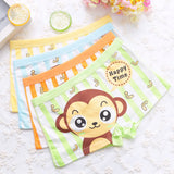 Kid Soft Cotton Boxers Underwear Shorts Cute Breathable 4 Pieces/Lot