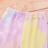 Kid Baby Girl Tie-Dyed Long Sleeve Outfits Set 2 Pcs