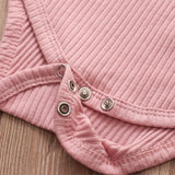 Baby Girls Long Sleeve Ruffle Solid 2 Pcs Set