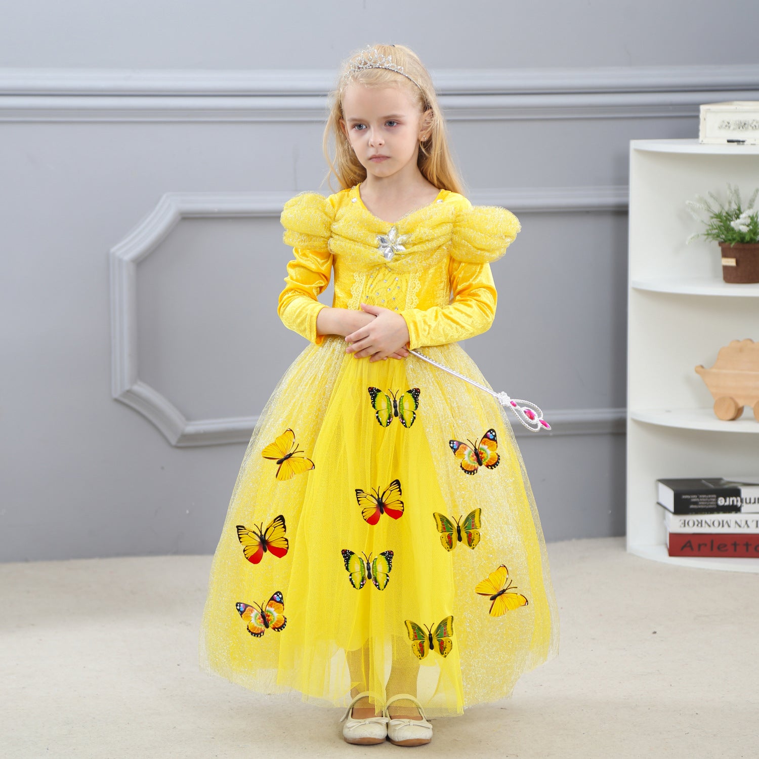 Kid Girl Christmas Cinderella Princess Dress