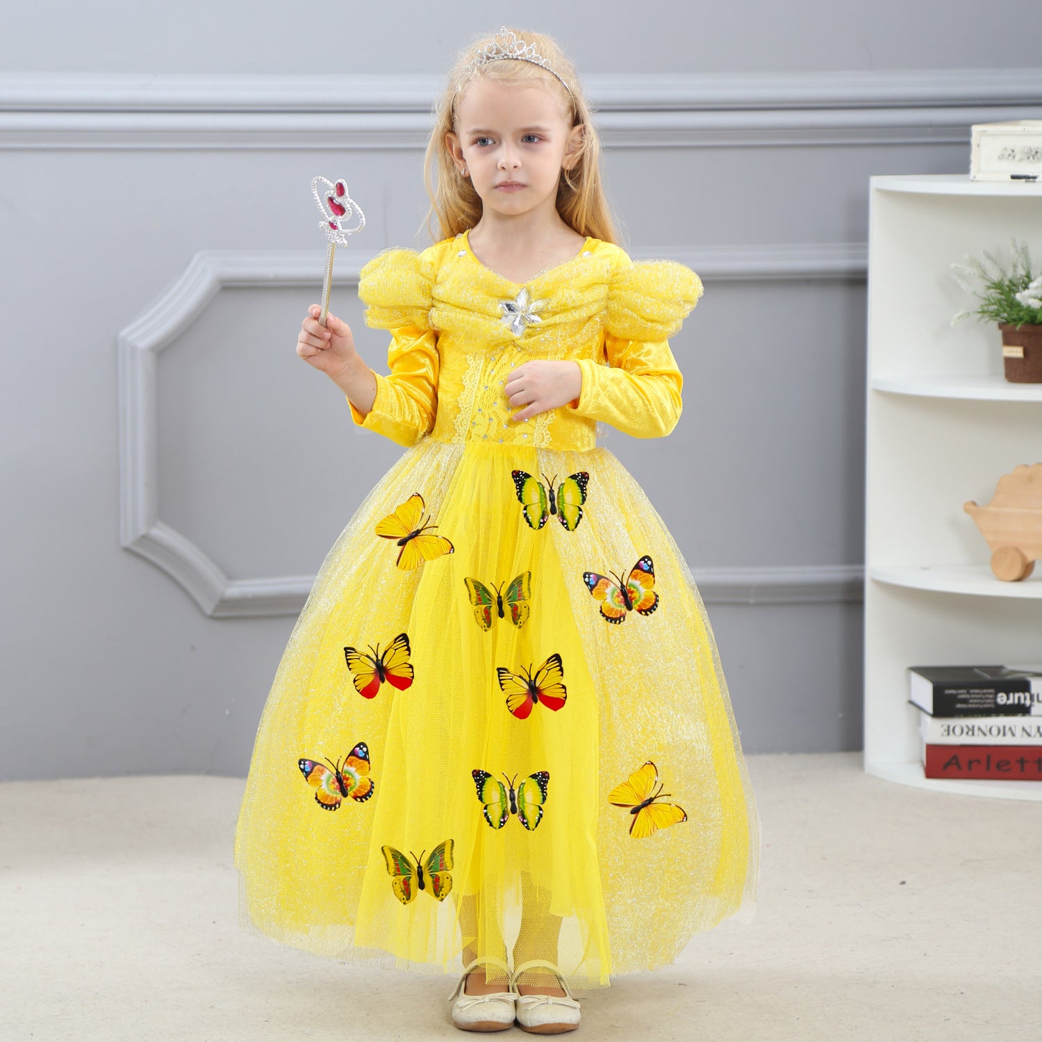 Kid Girl Christmas Cinderella Princess Dress