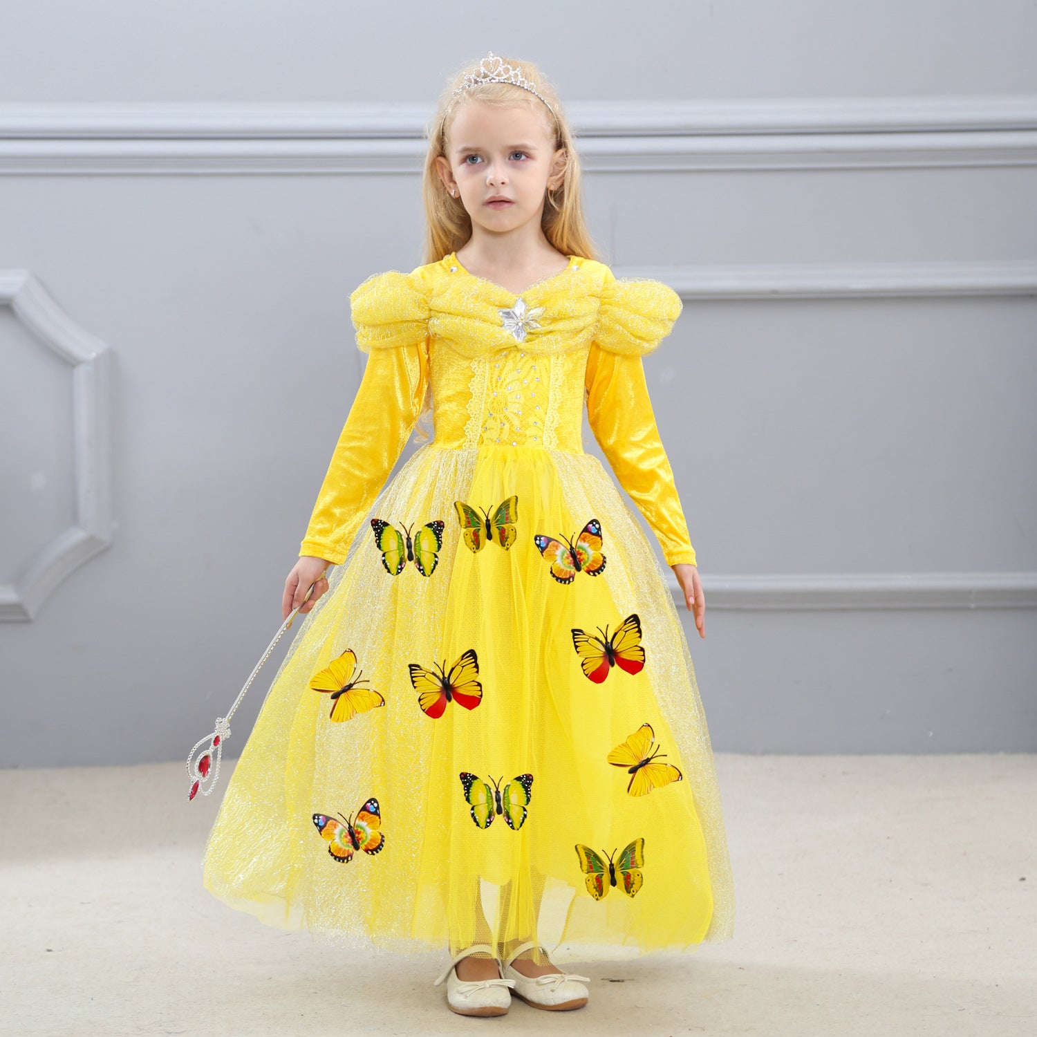 Kid Girl Christmas Cinderella Princess Dress