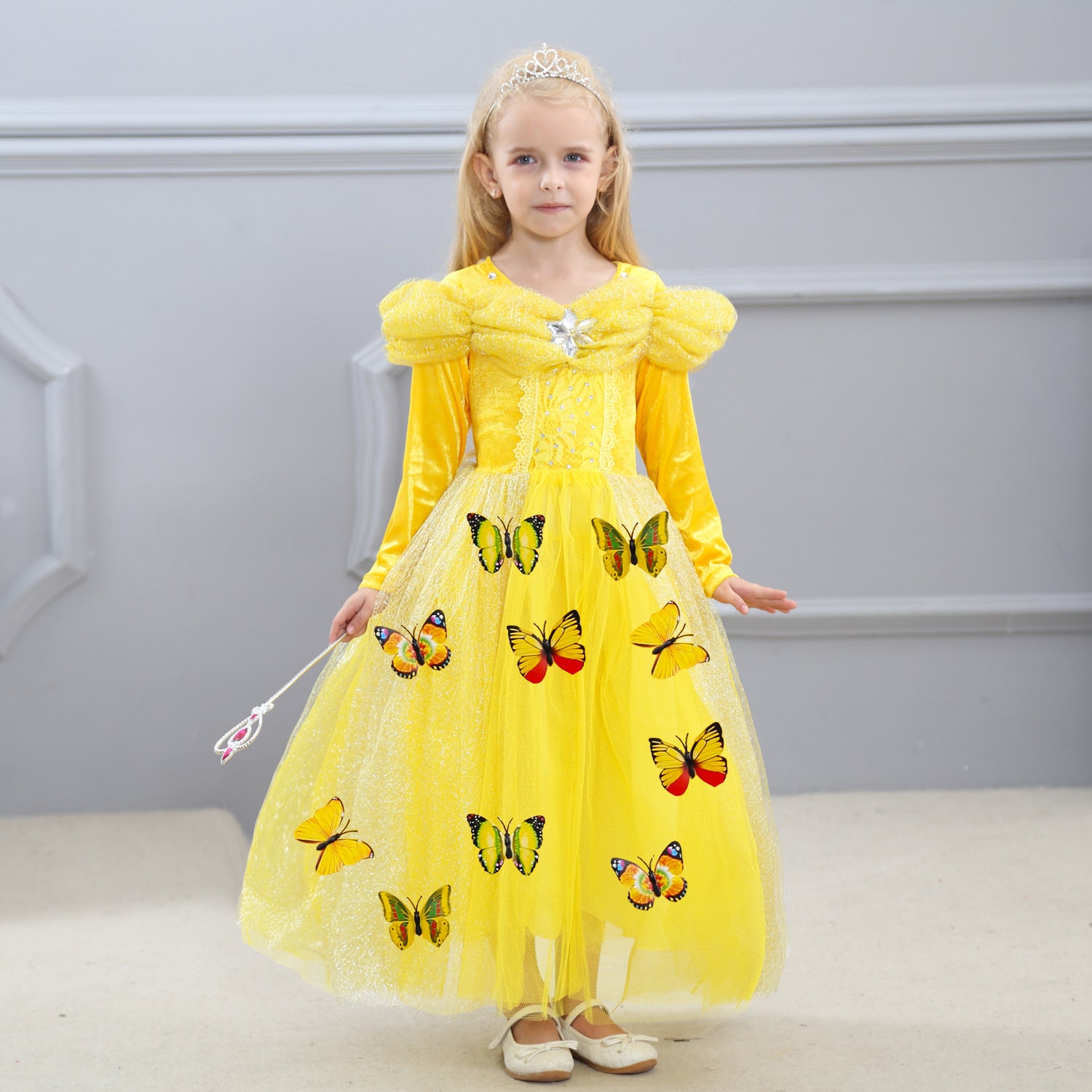 Kid Girl Christmas Cinderella Princess Dress