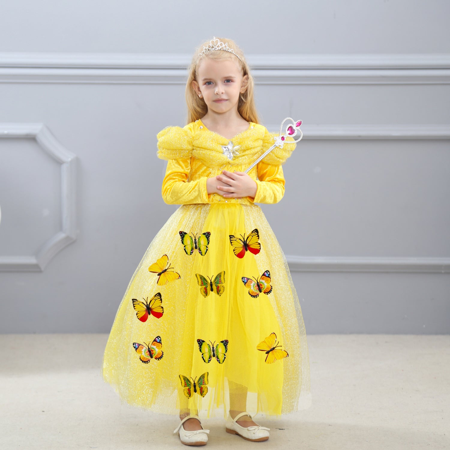 Kid Girl Christmas Cinderella Princess Dress