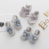 Newborn Baby Lace Flower Cotton Anti-Slip Kids Floor Socks