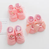 Newborn Baby Lace Flower Cotton Anti-Slip Kids Floor Socks