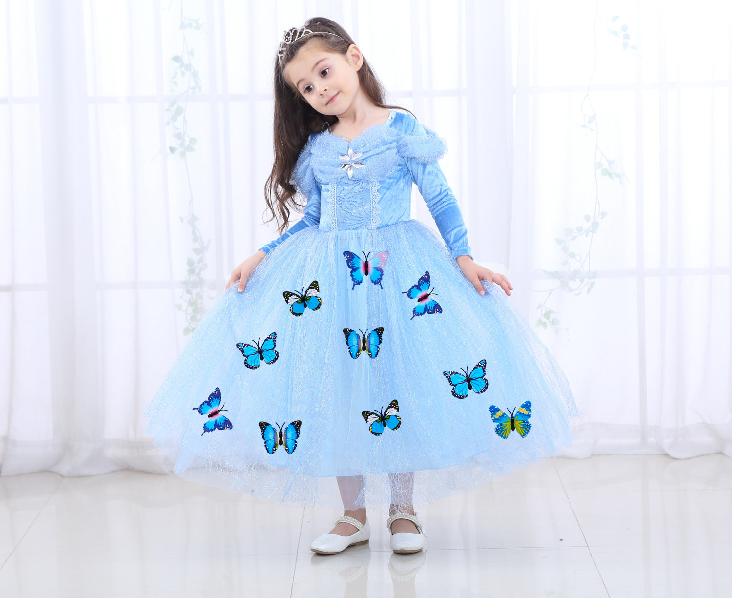 Kid Girl Christmas Cinderella Princess Dress