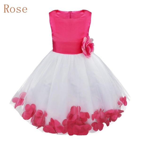 Girl Flower Petals Partys Pageat Dresses