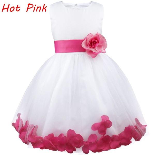 Girl Flower Petals Partys Pageat Dresses