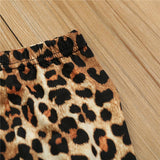 Toddler Baby Girl Long Sleeve Ruffle Leopard Suits 3 Pcs Sets
