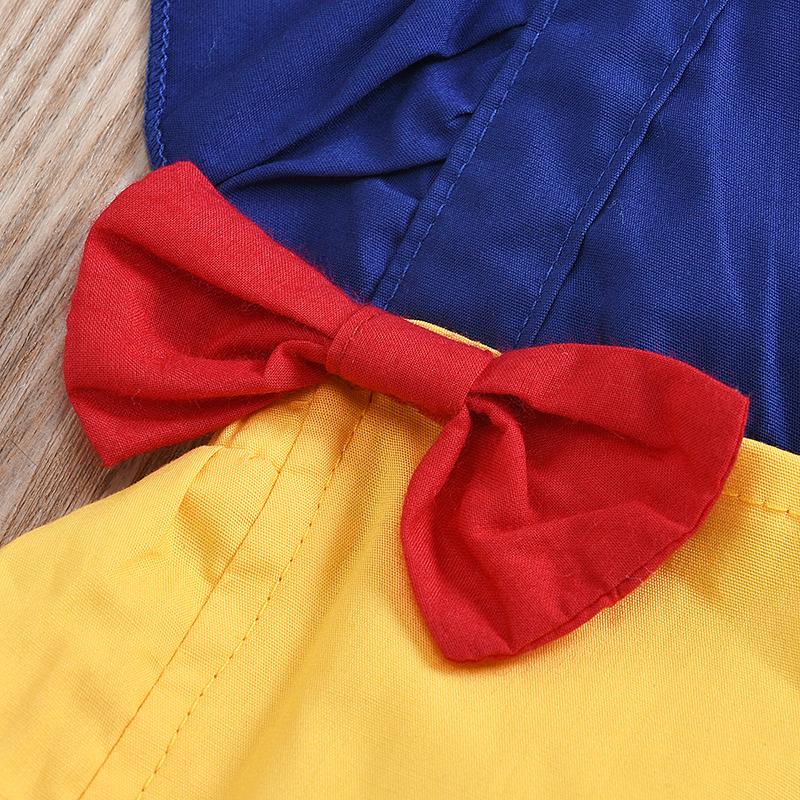Baby Girl Fly Sleeve Patchwork Bowknot Ruffled Backless Romper 2 Pcs Sets
