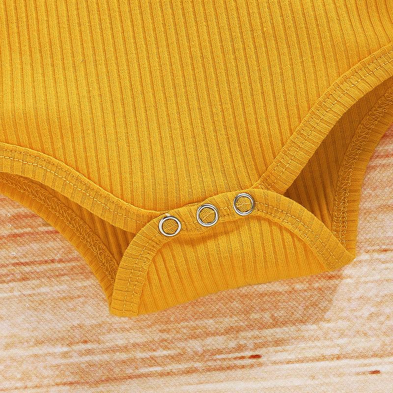 Baby Girls Ruffle Ribbed Sunflower Shorts 3 Pcs Set