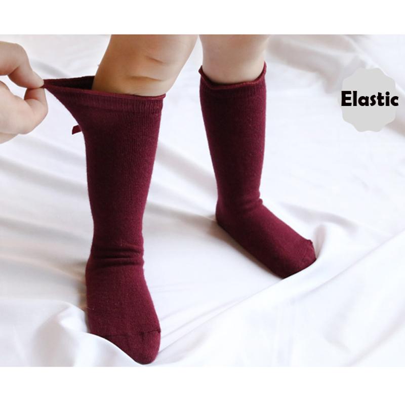 Toddler Girl Ruffle Stockings Cotton Bows Knee Socks