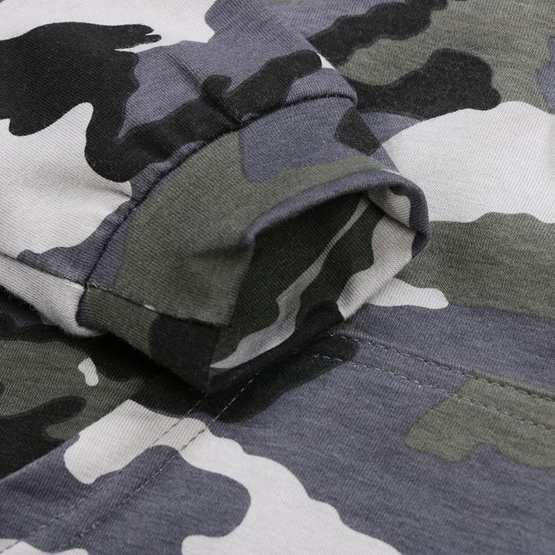 Baby Boy Girl Long Sleeve Camouflage Zip-Up Jumpsuit Romper