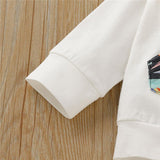 Baby Boys Girls Cartoon Print Long Sleeve Sets 2 Pcs Suits