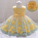Girls Toddler 3D Flowers Birthday Party Wedding Dresses