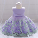 Girls Toddler 3D Flowers Birthday Party Wedding Dresses