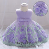 Girls Toddler 3D Flowers Birthday Party Wedding Dresses