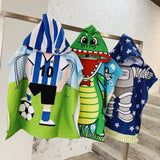 Kid Baby Cartoon Mermaid Hooded Bath Towels Cloak Quick Dry Absorbent Pajamas