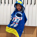 Kid Baby Cartoon Mermaid Hooded Bath Towels Cloak Quick Dry Absorbent Pajamas