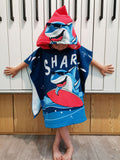 Kid Baby Cartoon Mermaid Hooded Bath Towels Cloak Quick Dry Absorbent Pajamas