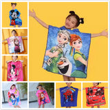 Kid Baby Cartoon Mermaid Hooded Bath Towels Cloak Quick Dry Absorbent Pajamas