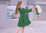 Family Matching Mother Daughter Dolls Long Sleeve Dress
