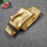 Baby Girls Leggings Metallic Gold Silver Punk Pants 2-10 Years